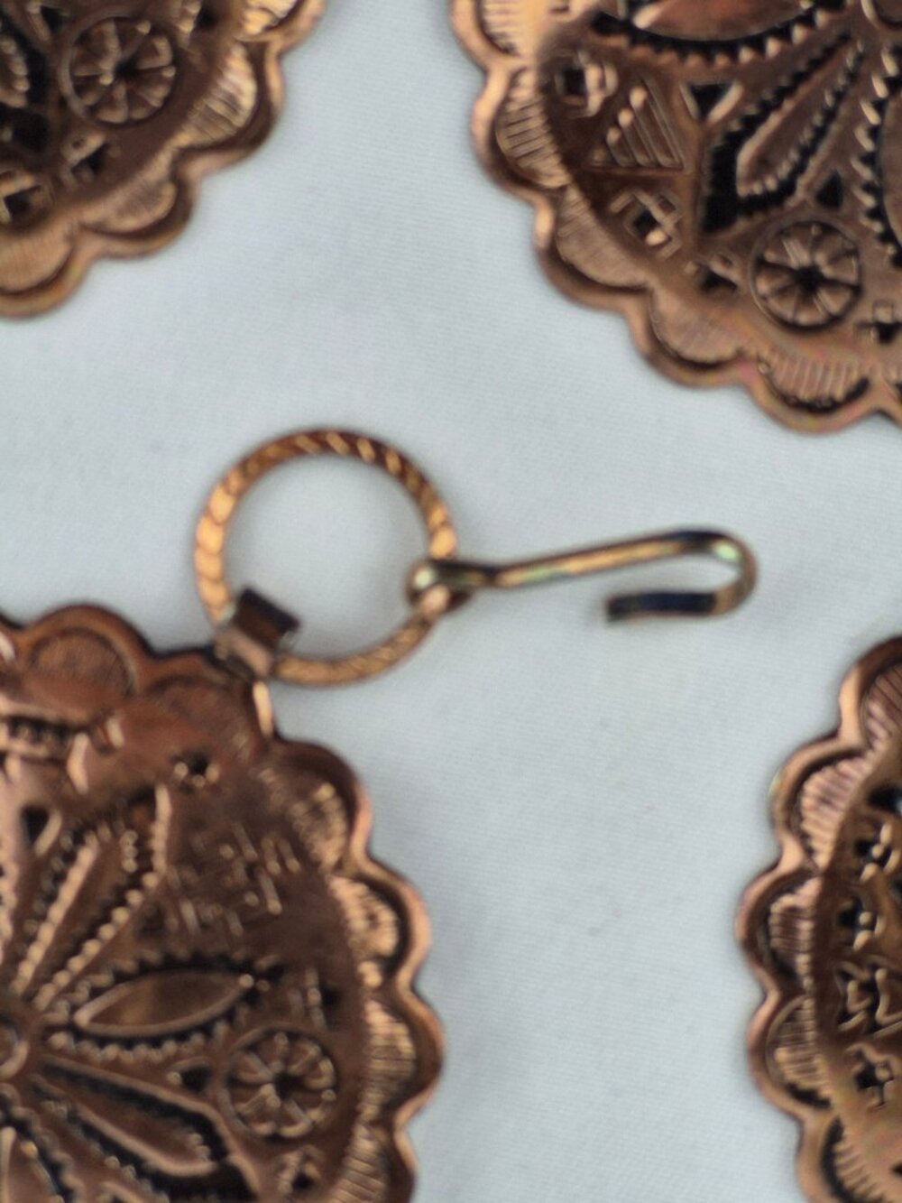 Vintage Native American Style Copper Tone Medallion Belt - Picture 8 of 10